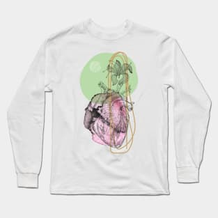 Anatomical heart, engraving drawing. Long Sleeve T-Shirt